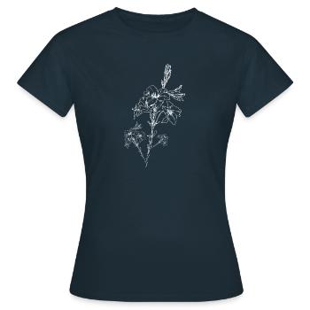 Fleurs roses Roses fleurs tropicales - T-shirt Femme - marine - Devant - AI Model Female 172 dark (172cm)