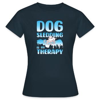 Chien de traîneau Chien de traîneau - T-shirt Femme - marine - Devant - AI Model Female 172 dark (172cm)