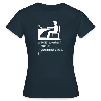 Cadeau de programmeur développeur de logiciels - T-shirt Femme - marine - Devant - AI Model Female 172 dark (172cm)