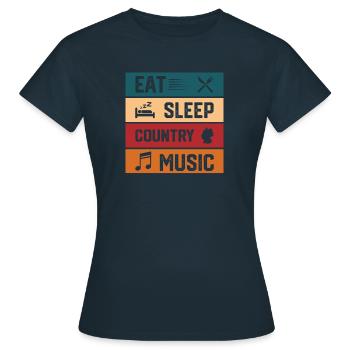 Musique country - T-shirt Femme - marine - Devant - AI Model Female 172 dark (172cm)