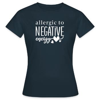 pensées positives vie positive - T-shirt Femme - marine - Devant - AI Model Female 172 dark (172cm)