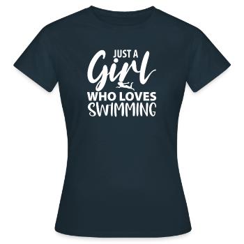 Swimmer Swimming Pool Swimming Sport Swimming - Women's T-Shirt - navy - Front - AI Model Female 172 dark (172cm)
