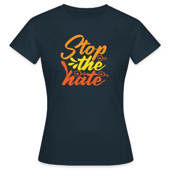 Nationalité Homme Contre le racisme Droits de l’homme - T-shirt Femme - marine - Devant - AI Model Female 172 dark (172cm)