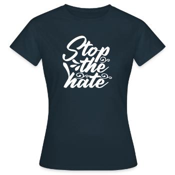 Nationalité Homme Contre le racisme Droits de l’homme - T-shirt Femme - marine - Devant - AI Model Female 172 dark (172cm)