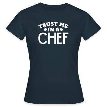 Koch Beruf Gastronomie Kochen Kochmütze - Frauen T-Shirt - Navy - Vorne - AI Model Female 172 dark (172cm)