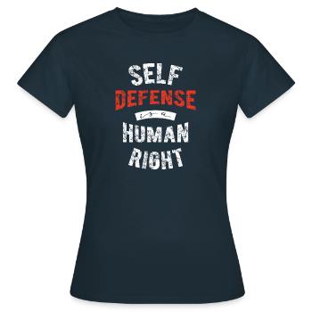 Krav Maga Self Défense Arts Martiaux Cadeau - T-shirt Femme - marine - Devant - AI Model Female 172 dark (172cm)
