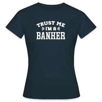 Bankangestellter Bank Bankier Geldinstitut - Frauen T-Shirt - Navy - Vorne - AI Model Female 172 dark (172cm)