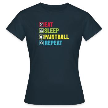 Paintball Cadeau Paintballer Paintball Player - T-shirt Femme - marine - Devant - AI Model Female 172 dark (172cm)