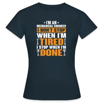Mechanical Engineer Mechanical Engineer Profession - Women's T-Shirt - navy - Front - AI Model Female 172 dark (172cm)