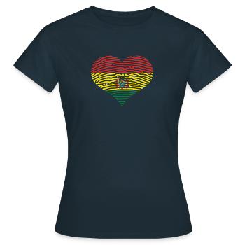 Bolivien - Bolivien Flagge - Made in Bolivia - Frauen T-Shirt - Navy - Vorne - AI Model Female 172 dark (172cm)
