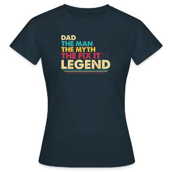 Père Bricoleur Bricoleur - T-shirt Femme - marine - Devant - AI Model Female 172 dark (172cm)