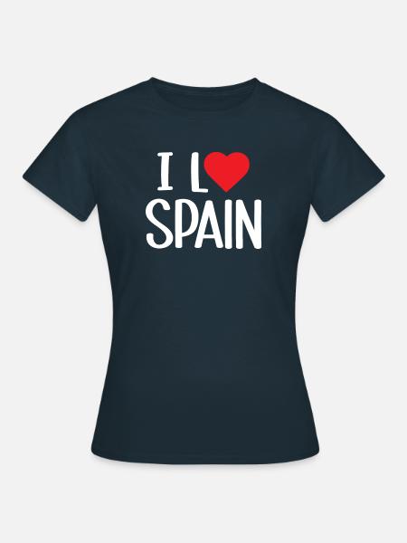 Ich liebe Spanien - Frauen T-Shirt - Navy