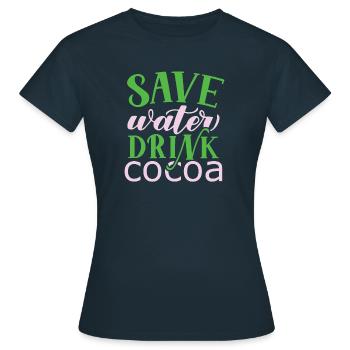Je suis un buveur de chocolat chaud Choco Drink - T-shirt Femme - marine - Devant - AI Model Female 172 dark (172cm)