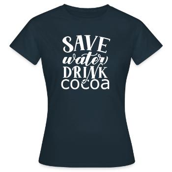 Je suis un buveur de chocolat chaud Choco Drink - T-shirt Femme - marine - Devant - AI Model Female 172 dark (172cm)