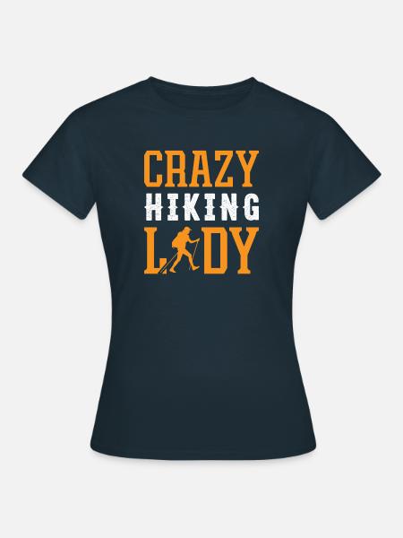 Wandern Frau Bergsteigen - Frauen T-Shirt - Navy