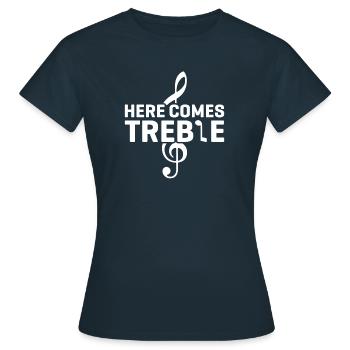 Vinyl Musiker Retro Musik Vinyl Vintage Musizieren - Frauen T-Shirt - Navy - Vorne - AI Model Female 172 dark (172cm)