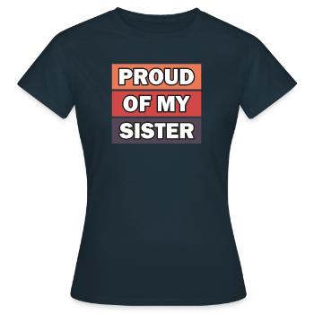 Pride Frère Soeur Jumeaux Frères et sœurs - T-shirt Femme - marine - Devant - AI Model Female 172 dark (172cm)
