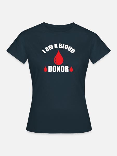 Blutspende Blutspenden Blutspender - Frauen T-Shirt - Navy