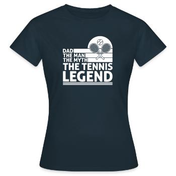 Tennis père court de tennis joueur de tennis jeu de tennis - T-shirt Femme - marine - Devant - AI Model Female 172 dark (172cm)