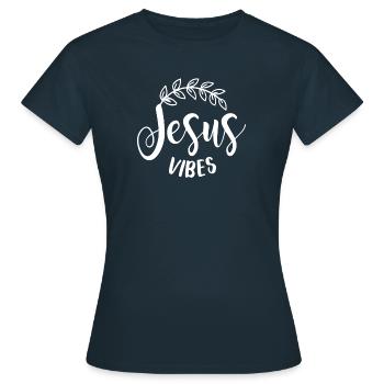 Christianisme Jésus Religion Foi Croix Prière - T-shirt Femme - marine - Devant - AI Model Female 172 dark (172cm)