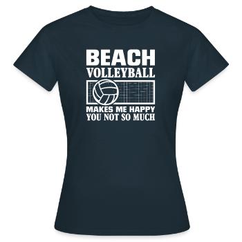 Volleyball Volley Aufschlag Volleyballspieler - Frauen T-Shirt - Navy - Vorne - AI Model Female 172 dark (172cm)