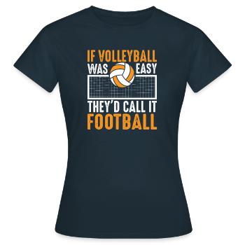 Volleyball Volley Aufschlag Volleyballspieler - Frauen T-Shirt - Navy - Vorne - AI Model Female 172 dark (172cm)