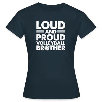 Volleyball Aufschlag Volleyballspieler Bruder - Frauen T-Shirt - Navy - Vorne - AI Model Female 172 dark (172cm)