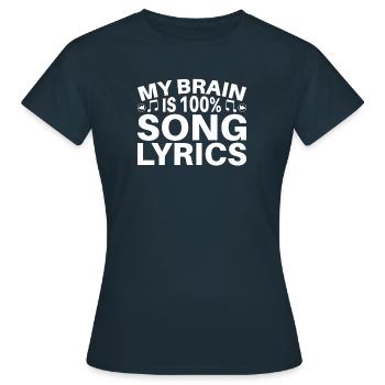 Vinyl Musiker Retro Musik Vinyl Vintage Musizieren - Frauen T-Shirt - Navy - Vorne - AI Model Female 172 dark (172cm)