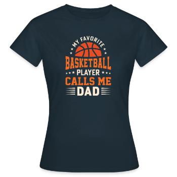 Basketball Vater BBall Dribbling Sport Sohn - Frauen T-Shirt - Navy - Vorne - AI Model Female 172 dark (172cm)