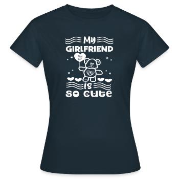 J’aime ma copine - T-shirt Femme - marine - Devant - AI Model Female 172 dark (172cm)
