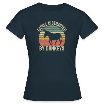 Donkey donkey donkey owner donkey holder gift - Women's T-Shirt - navy - Front - AI Model Female 172 dark (172cm)