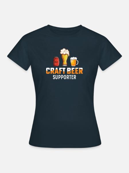 Bierbrauer Bierbrauen Bier Geschenk - Frauen T-Shirt - Navy