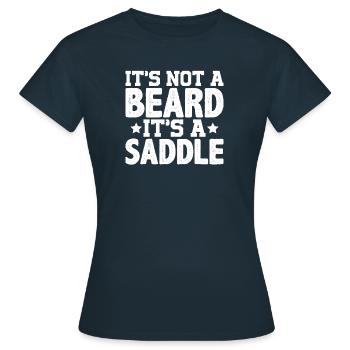 Vollbart und Bartträger Barthaare Schnauzbart - Frauen T-Shirt - Navy - Vorne - AI Model Female 172 dark (172cm)