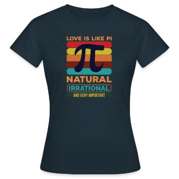 Pi Day Tag Kreiszahl Pi - Frauen T-Shirt - Navy - Vorne - AI Model Female 172 dark (172cm)