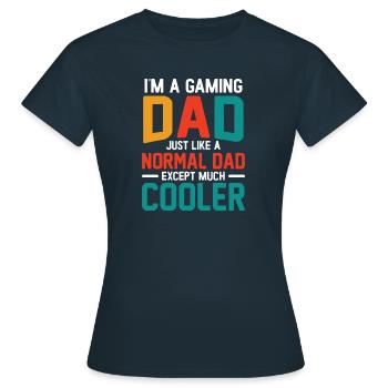 Père Papa Gamer Légende Jeu Jeu Vidéo Gamer - T-shirt Femme - marine - Devant - AI Model Female 172 dark (172cm)