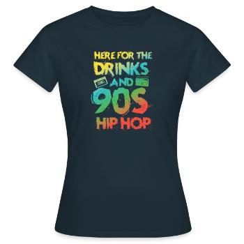Fans de musique rap hip-hop old school des années 90 - T-shirt Femme - marine - Devant - AI Model Female 172 dark (172cm)