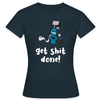 Faire de la merde toilettes toilettes enfants parents - T-shirt Femme - marine - Devant - AI Model Female 172 dark (172cm)
