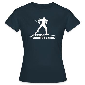 Cross country skiing - T-shirt Femme - marine - Devant - AI Model Female 172 dark (172cm)