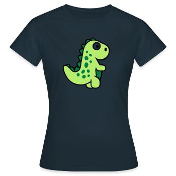T-Rex - Frauen T-Shirt - Navy - Vorne - AI Model Female 172 dark (172cm)