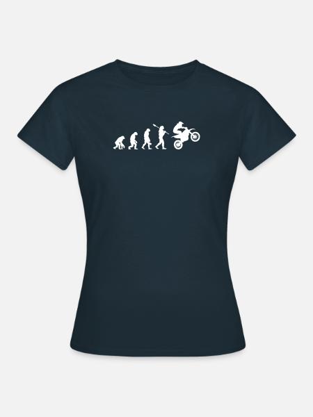 Motocross Evolution - Frauen T-Shirt - Navy