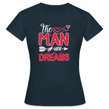 L' HOMME DE SES RËVES - T-shirt Femme - marine - Devant - AI Model Female 172 dark (172cm)