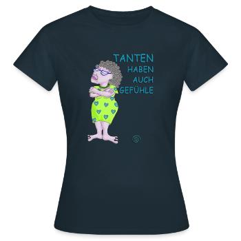 tanten - Frauen T-Shirt - Navy - Vorne - AI Model Female 172 dark (172cm)