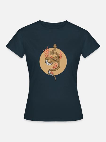 Traditional japanese Snake 3 - Frauen T-Shirt - Navy