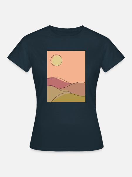 Digital Art Landscape - Frauen T-Shirt - Navy