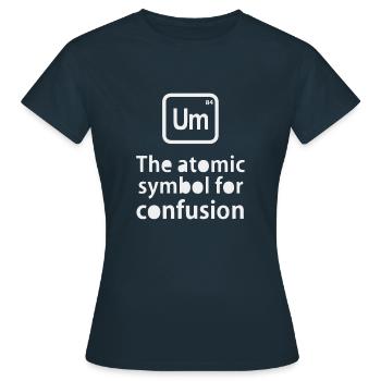 CONFUSION PÉRIODIQUE - T-shirt Femme - marine - Devant - AI Model Female 172 dark (172cm)