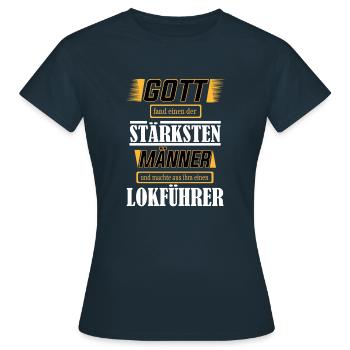 Lokführer, einer der stärksten Männer der Welt - Frauen T-Shirt - Navy - Vorne - AI Model Female 172 dark (172cm)