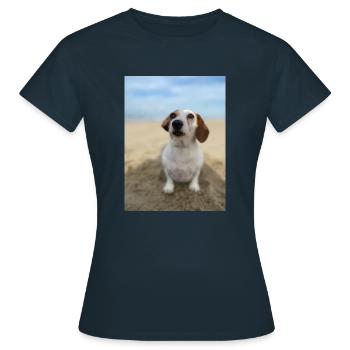 Molly the Dackel - Frauen T-Shirt - Navy - Vorne - AI Model Female 172 dark (172cm)