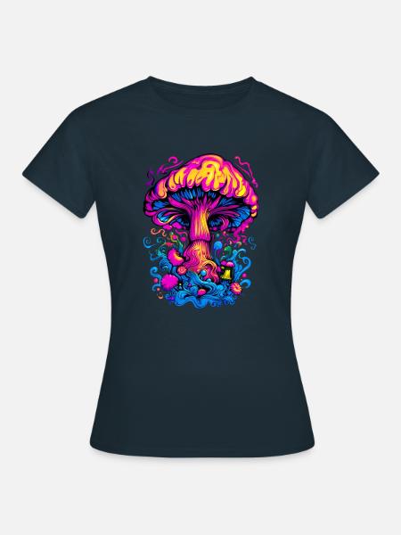 Psychedelischer Pilz - Frauen T-Shirt - Navy
