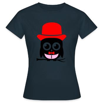 hibou sir 02 copie - T-shirt Femme - marine - Devant - AI Model Female 172 dark (172cm)