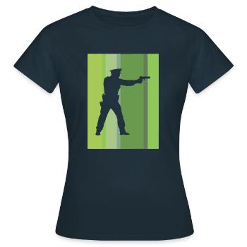 Beamter Sicherheit - Frauen T-Shirt - Navy - Vorne - AI Model Female 172 dark (172cm)